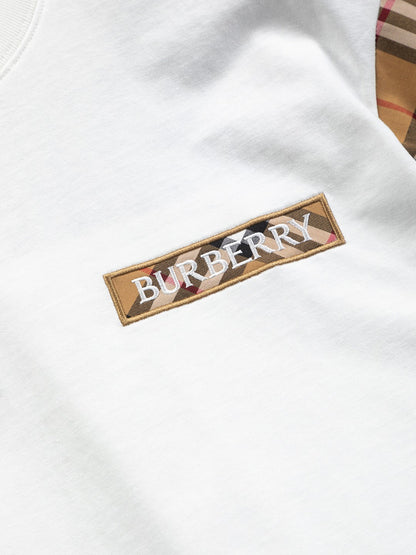 250218 New classic plaid patchwork T-shirts